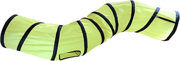 Icagy Cat Tunnel Toys for Indoor Cats Kittens Rabbits, Pet Toy Play Tunnels | Interactive Crinkle Pop up Tunnel Toys, Relieve Cat Boredom, Rainbow 47" Shape S8