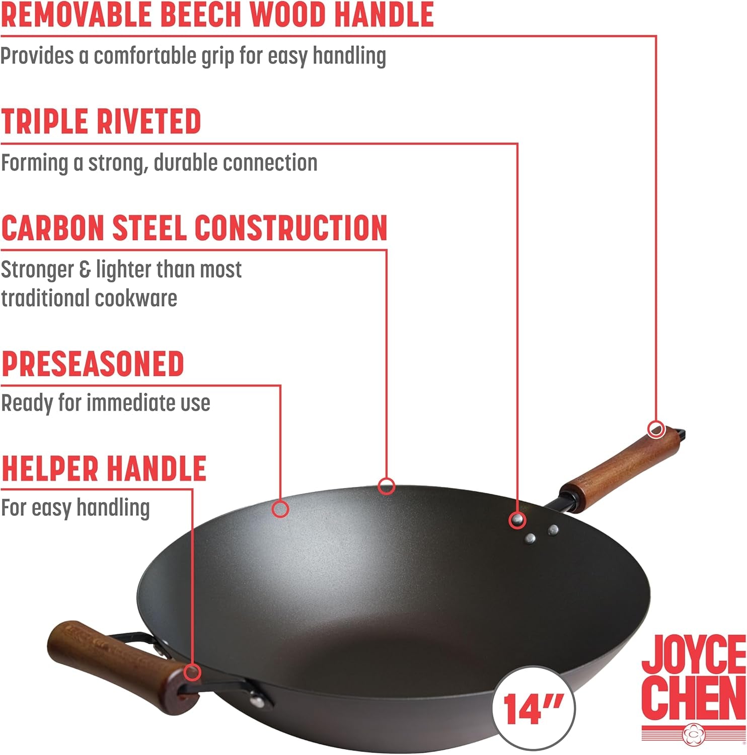 joyce-chen-classic-series-14-inch-preseasoned-carbon-steel-wok