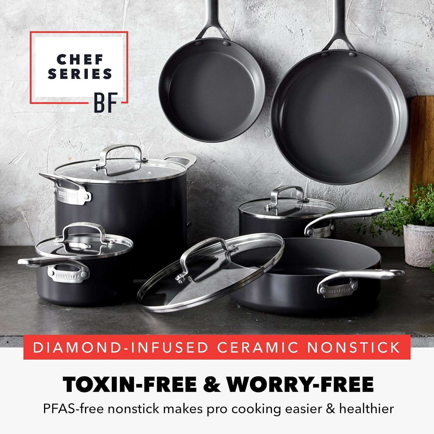 x-bobby-flay-hard-anodized-nonstick-10-piece-cookware-set-pfas-free-ceramic-pots-pans-induction-suitable-frypans-saucepans-saute-stockpot-glass-lids-dishwasher-oven-safe-black