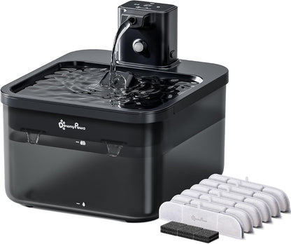 Downypaws Cat Water Fountain Cordless, Pet Fountain, 84Oz/2.5L, Black | Wireless Cat Drinking Water Fountains for Cats Indoor, Fursink , Battery Operated, Motion Sensor, Ultra Quiet Pump, Bpa-Free15