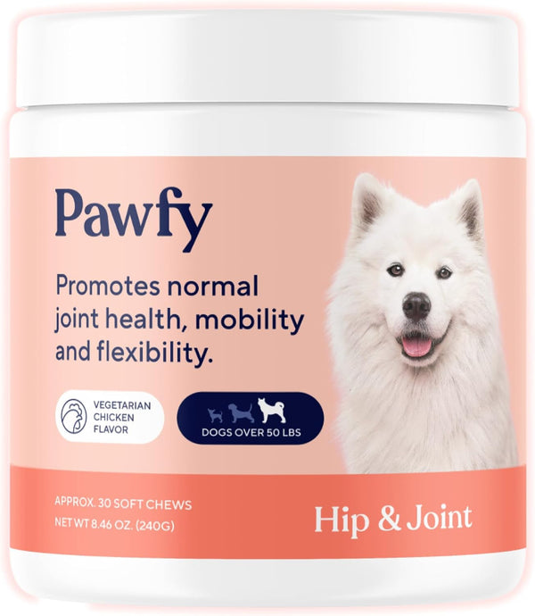Pawfy Hip & Joint Supplement for Dogs with MSM & Vitamins | Glucosamine Chondroitin for Small, Medium & Large Breed - Supports Mobility & Bones | Glucosamine for Dogs with Omega 3-30 Chews7