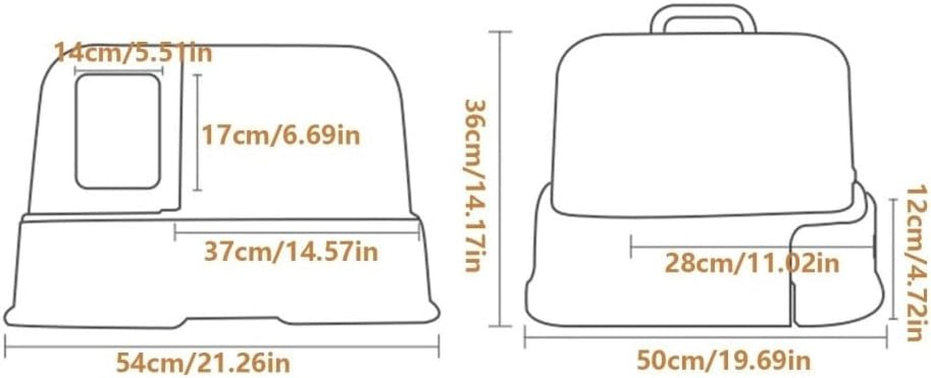 pet-supplies-hooded-cat-litter-box-with-scoop-handle-portable-enclosed-trayblue