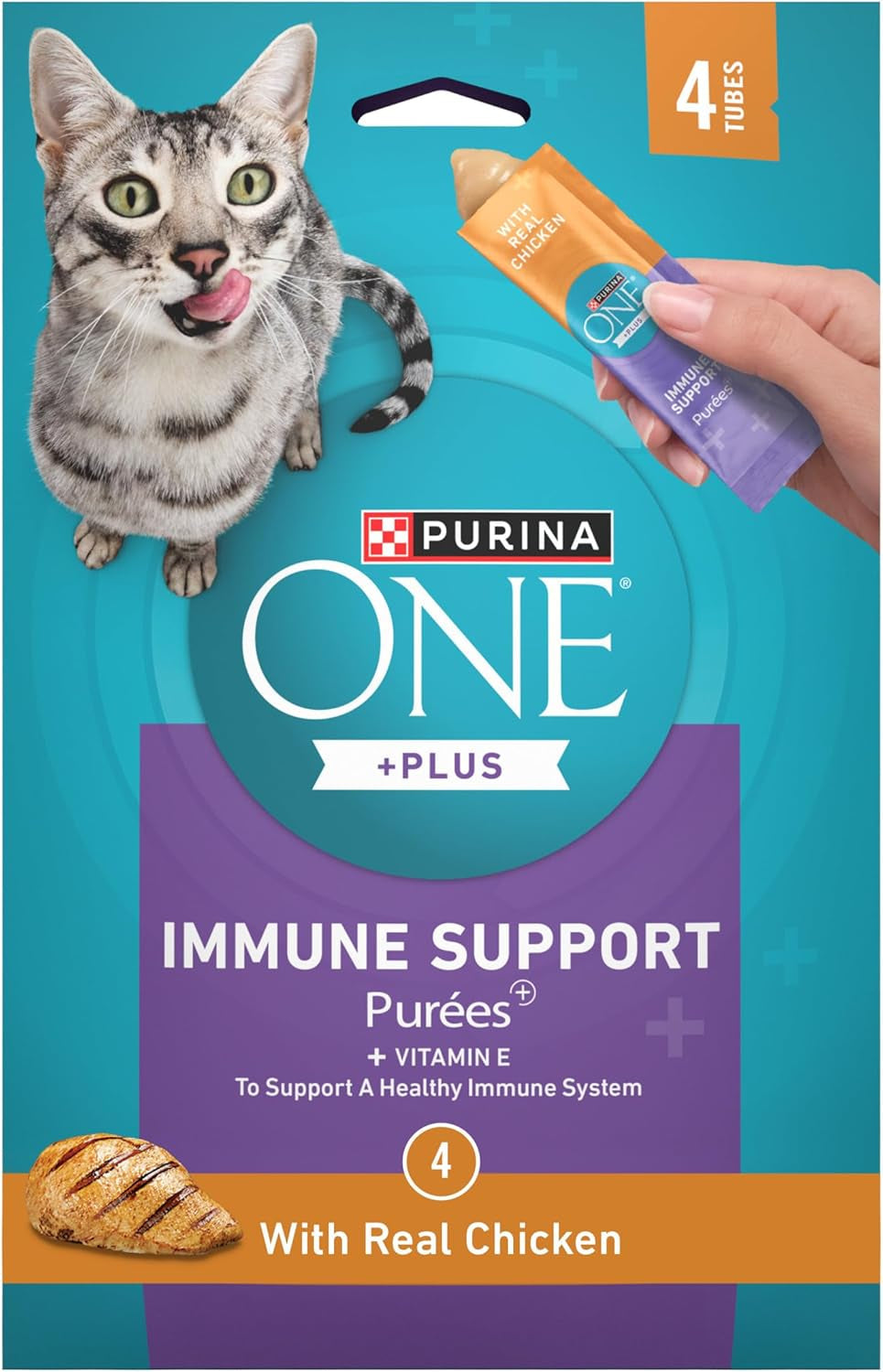 purina-one-plus-immune-support-purees-with-real-chicken-lickable-cat-treats-1-4-oz-pack-of-4