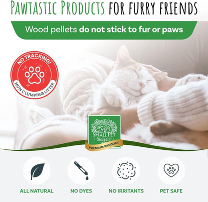 Small Pet Select Premium Pine Pelleted Cat Litter, 100% All Natural Pellet Kitty Litter, Non Clumping Non Tracking Low Dust Litter Meant for Use with Sifting Litter Box, Made in USA, 25 Lbs6