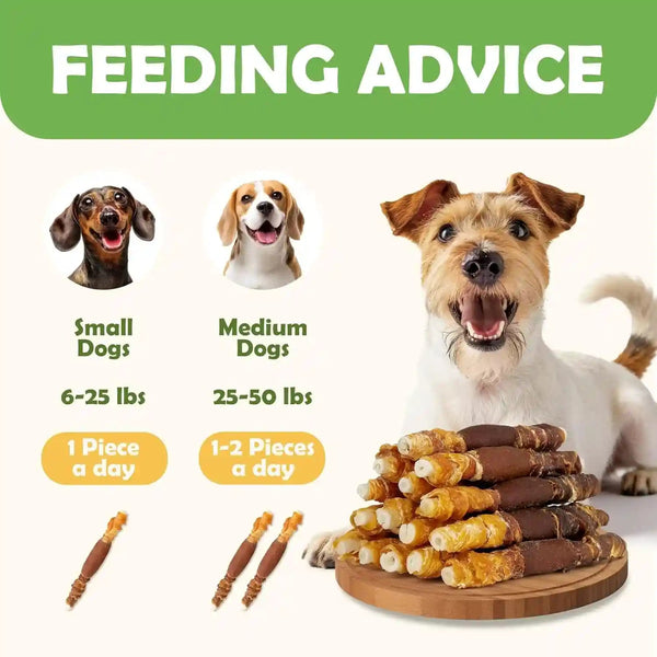 MON2SUN Dog Treats, 5 Inch Triple Flavor Wrapped Rawhide Sticks, 21.16 Oz | 30 Count Pack, Chicken Liver, Duck and Chicken Recipe, Long-Lasting Chew, Support Dental Health, for Small and Medium Dogs6