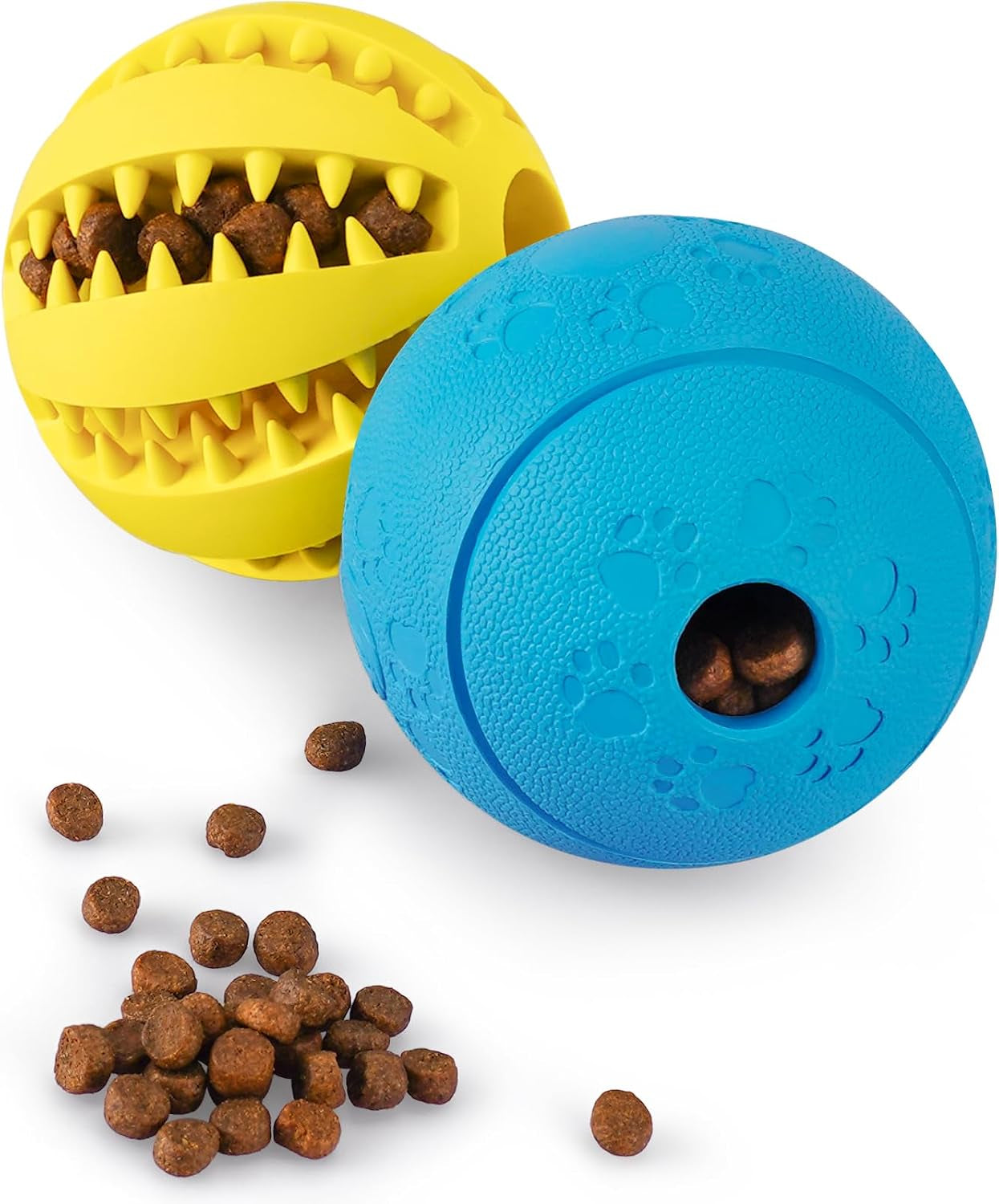 hippih-indestructible-squeaky-dog-toys-interactive-dog-balls-2-pack-chew-toys-for-aggressive-chewers-natural-rubber-puppy-toy-for-large-medium-dogs-tough-puppy-teething-toy-relieve-anxiety