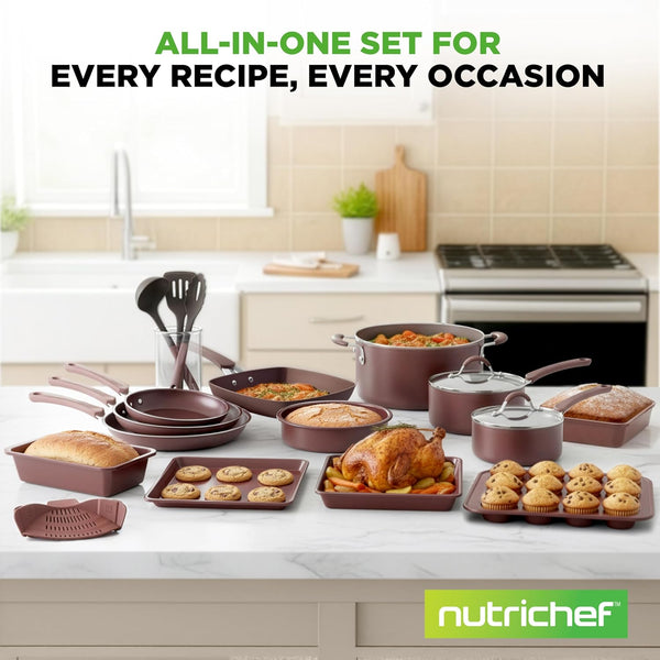 Kitchenware Pots & Pans Set – High-Qualified Basic Kitchen Cookware Set, Non-Stick (20-Piece Set)6