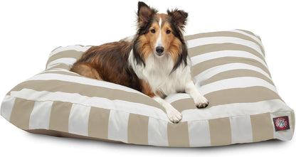 Majestic Pet Stripes Rectangle Medium Dog Bed Washable – Non Slip Comfy Pet Bed – Dog Crate Bed with Removable Washable Cover – Dog Kennel Bed for Sleeping, Polyester Fiber, Medium, Black16