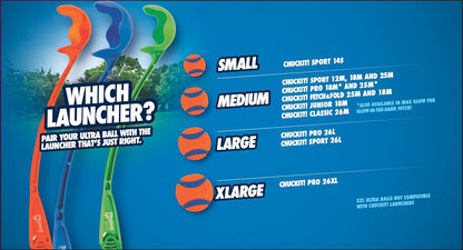 Chuckit! Pro 26L Dog Ball Launcher, 26" Length, Includes Large Ball (3") for Dogs 60-100 Pounds10