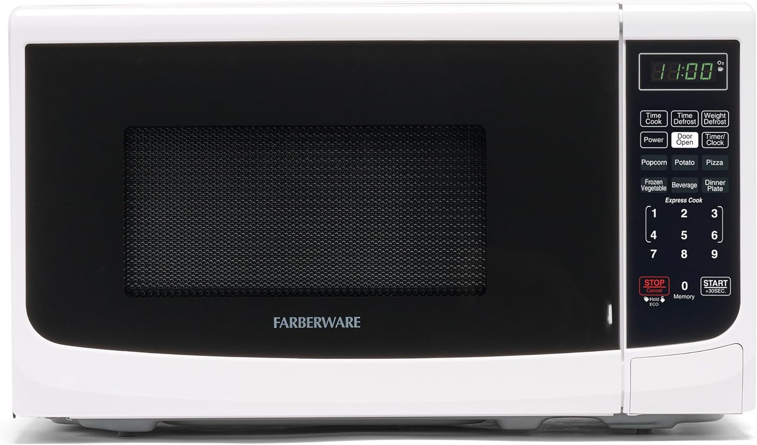 0-7-cu-ft-countertop-microwave-oven-700-watts-power-auto-cook-settings-defrost-easy-clean-and-child-safety-lock-white