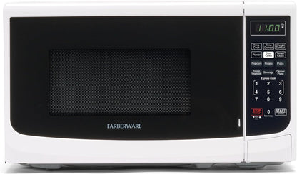 0.7 Cu. Ft. Countertop Microwave Oven – 700 Watts Power, Auto Cook Settings, Defrost, Easy Clean and Child Safety Lock - White1