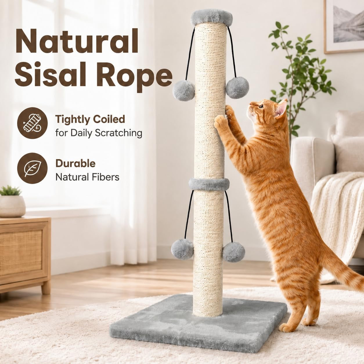 dimaka-29-cat-scratching-post-natural-sisal-rope-scratcher-post-kitten-claw-scratch-with-4-danglingtoy-balls-for-large-cats-grey