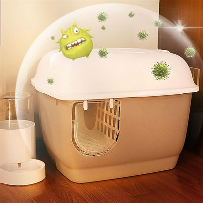 Dog Potty Training Toilet ﻿ Cat Litter Tray with Corridor Semi Enclosed Box Large Creative Household Outdoor Pet Toilet Supplies Gray6