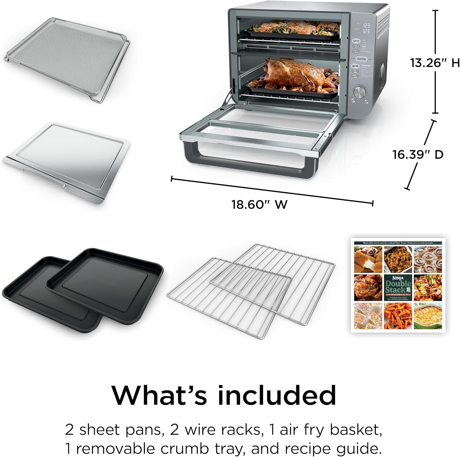 ninja-double-stack-xl-countertop-oven-12-in-1-stainless-steel-dct601-dualzone-smart-finish-flavorseal-fits-4-5-lb-chicken-6-lbs-wings-air-fry-bake-broil