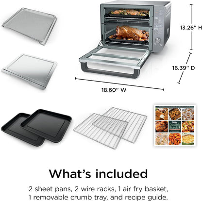 Ninja Double Stack XL Countertop Oven, 12-In-1, Stainless Steel, DCT601 | Dualzone, Smart Finish, Flavorseal, Fits 4.5 Lb Chicken & 6 Lbs Wings, Air Fry, Bake, Broil11