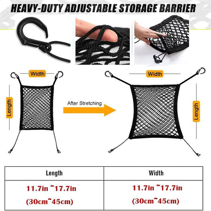 DYKESON Dog Car Net Barrier Pet Barrier with Car Mesh Organizer for Dog & Child, Safety Divider with Upgraded Storage Pouch, Easy Install for Cars & Suvs5