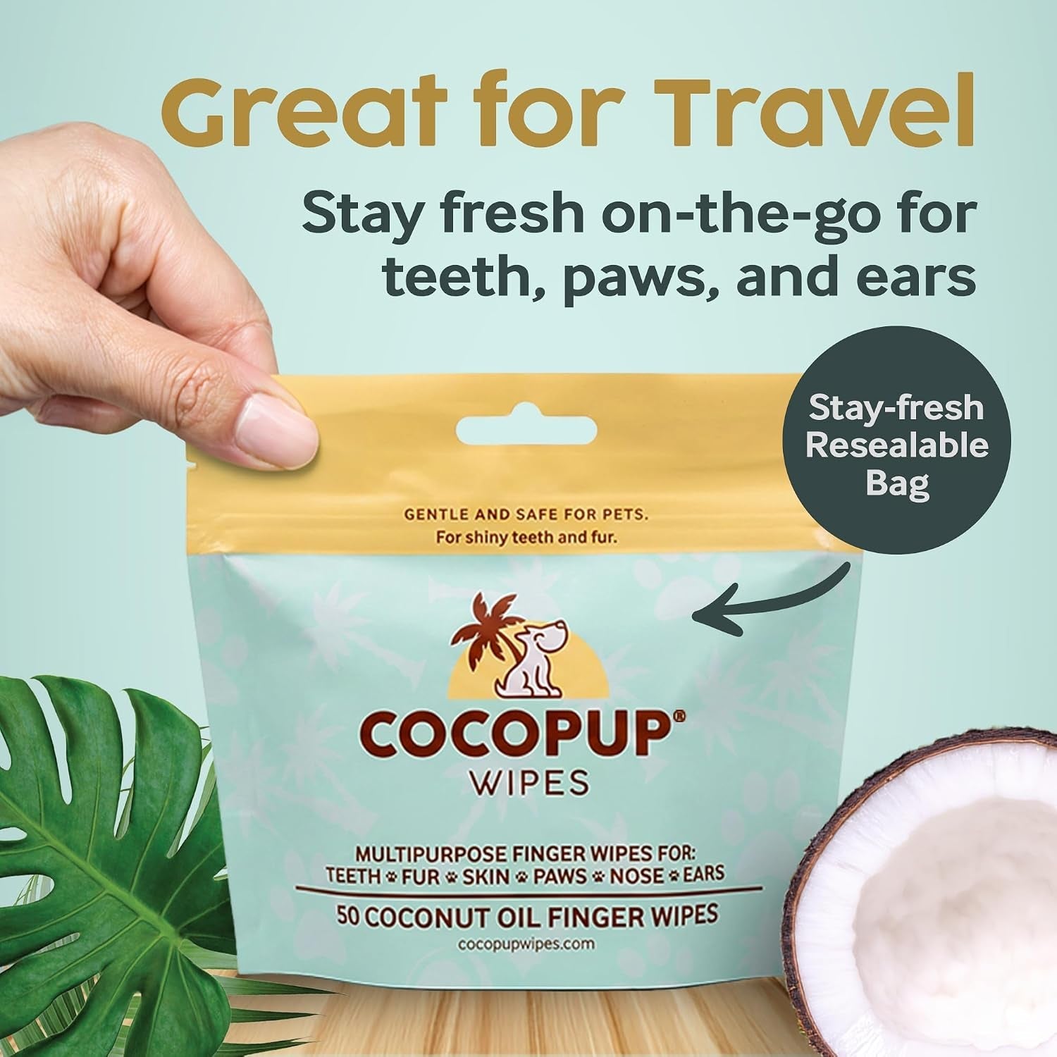 cocopup-dog-cat-dental-wipes-coconut-oil-finger-toothbrush-cleaner-coconut-oil-infused-finger-wipes-for-dogs-and-cats-helps-clean-teeth-freshen-breath-and-wipe-ears-nose-paws-and-fur