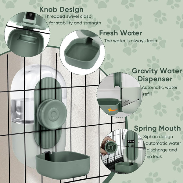 Lemtrflo 28Oz Rabbit Water Bottle Dispenser, Bunny Cage Water Bowl | Suitable for Rabbits, Guinea Pigs, Ferrets, and Other Small Pets5