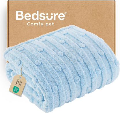 Bedsure Dog Blanket for Small Dogs Puppy Cats with Soft Fleece 25X35 White | 300GSM Fuzzy Jacquard Doggy Kitten Blanket Washable for Crate Cage, Pet Bed, Indoor Cats, Puppy Essentials, Cute Dog Gift12