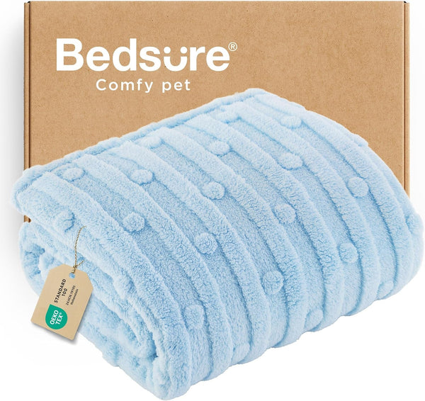 Bedsure Dog Blanket for Small Dogs Puppy Cats with Soft Fleece 25X35 White | 300GSM Fuzzy Jacquard Doggy Kitten Blanket Washable for Crate Cage, Pet Bed, Indoor Cats, Puppy Essentials, Cute Dog Gift12
