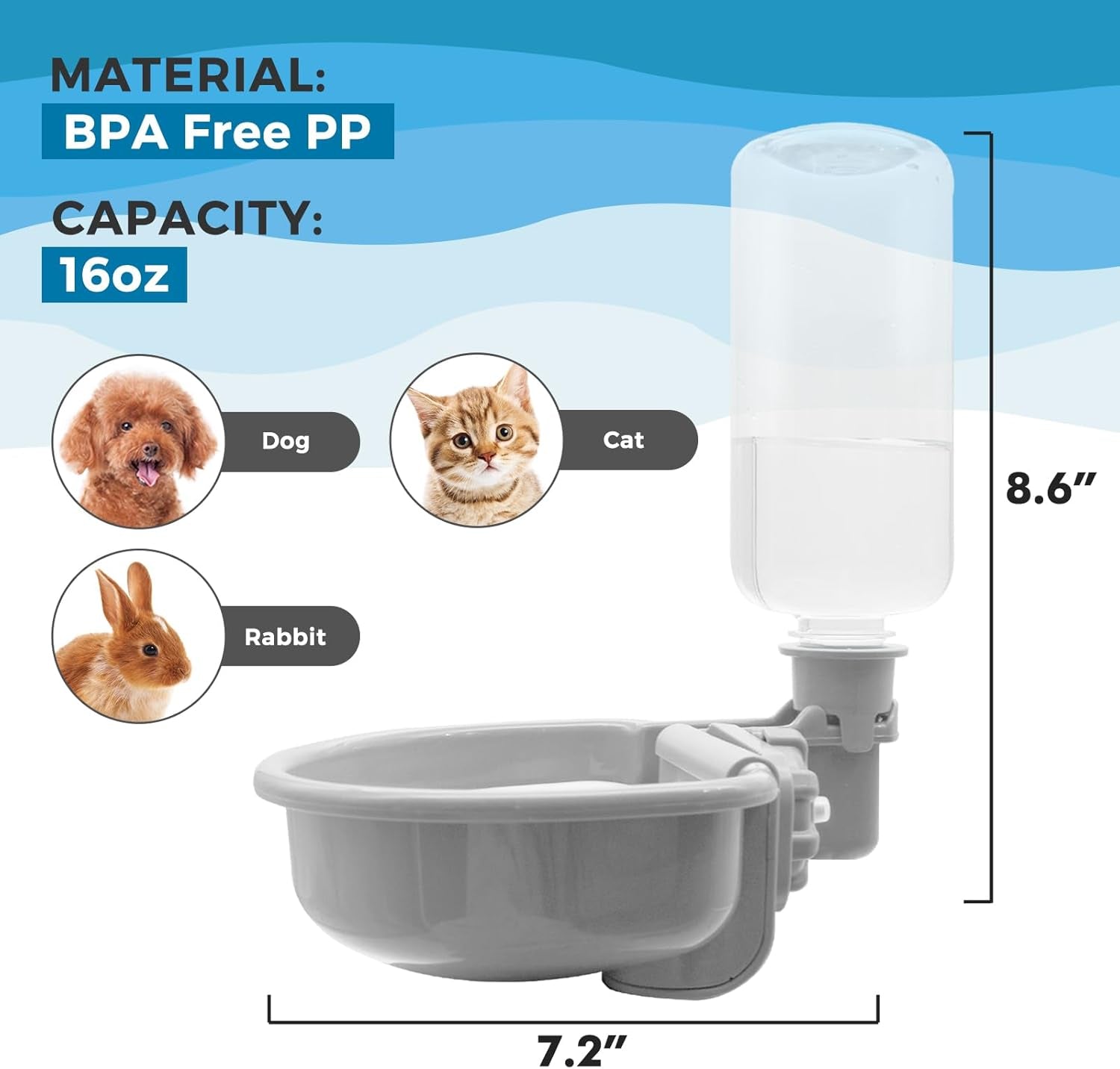 vannon-gravity-pet-water-bowl-16oz-anti-splash-crate-dispenser-grey-anti-splash-gravity-water-bowl-with-a-floating-disk-helps-reduce-spills-while-keeping-water-cleaner-for-everyday-hydration