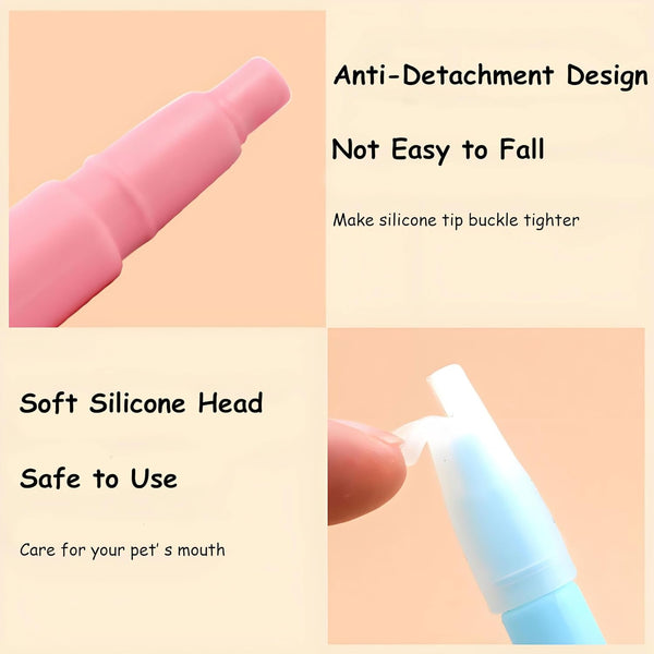 Dinosaur Pet Pill Shooter for Cats and Dogs - Soft Silicone Tip Medicine Dispenser for Pills & Capsules - Reusable Animal Pill Gun | Pet Pill Dispenser, 2 Silicone Tips, for Cats, Puppies and Small Animals, Medicine Pill Pusher3