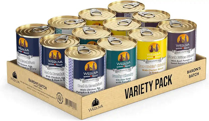 Weruva Classic Dog Food, Variety Pack, Baron'S Batch, Wet Dog Food, 14Oz Cans (Pack of 12)1
