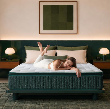King Size Mattress, 12 Inch King Mattress in a Box, Cooling Gel Memory Foam Hybrid Mattress with Pocketed Coils, Medium Firm Feel, Certipur-Us Certified, Pressure Relief, Motion Isolation1