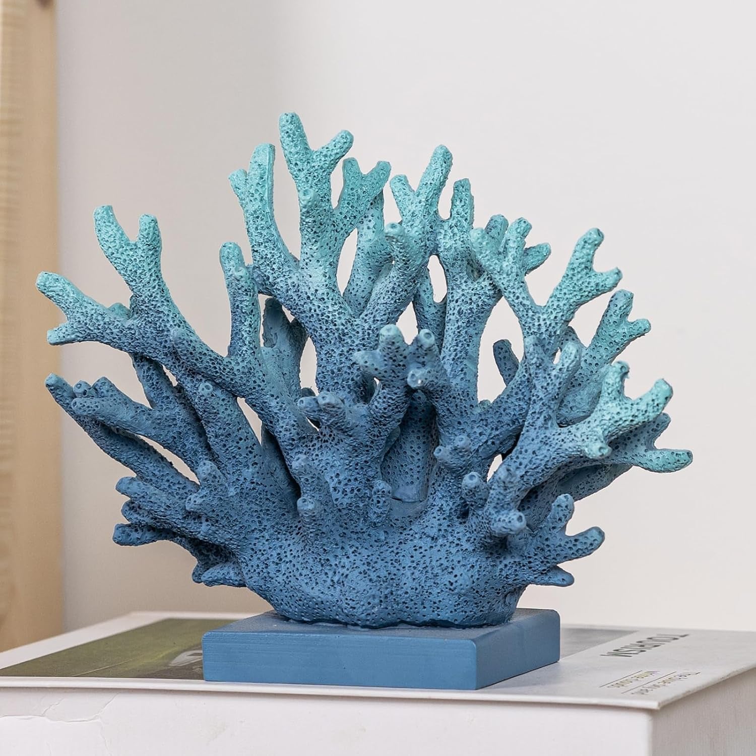5-8-h-blue-coral-decor-resin-coral-statue-nautical-decorations-for-home-beach-coastal-ocean-themed-cabinet-shelf-tabletop-decor