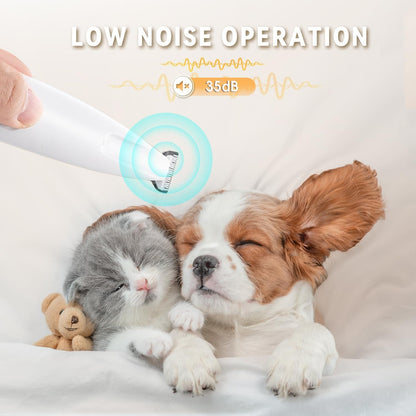 2026 New Pet Precision Trimmer, Dog Paw Trimmer with LED Light, Ultra Quiet | IP68 Waterproof, Dual-Speed Motor, Suit for Trimming Paw, Ear, Face, Butt, Eyebrows, USB Rechageble5