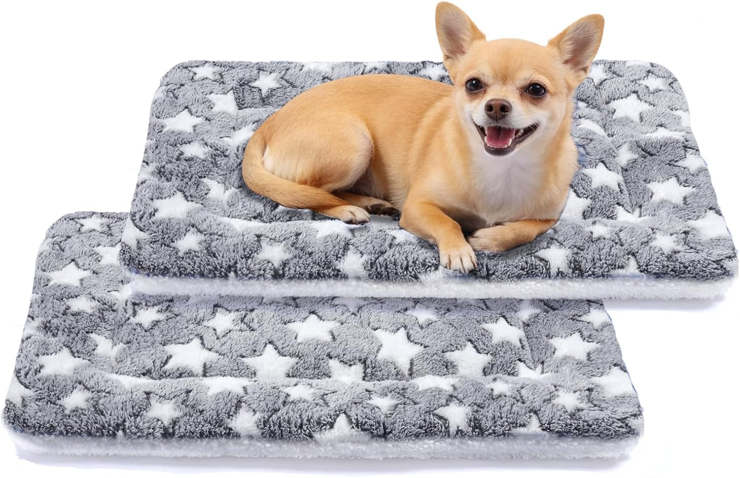 mora-pets-cat-bed-dog-crate-pad-ultra-soft-pet-bed-with-cute-star-print-washable-crate-mat-for-small-dogs-and-indoor-cats-reversible-fleece-dog-kennel-pad-cat-carrier-mat-14-x-17-5-inch-grey