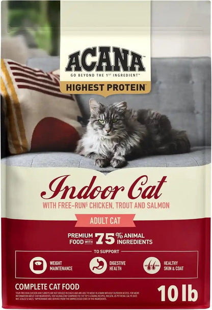 ACANA Dry Cat Food for Indoor Cats Indoor Entrée Chicken Turkey, 4Lb Bag | Includes Probiotics, Digestive Health, Weight Management, Free-Run Poultry, World'S Finest Ingredients10