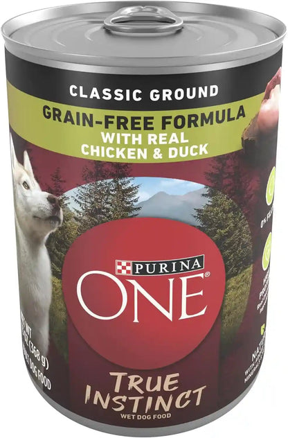 Purina ONE Classic Ground Chicken and Brown Rice Entree Adult Wet Dog Food - (Pack of 12) 13 Oz. Cans16