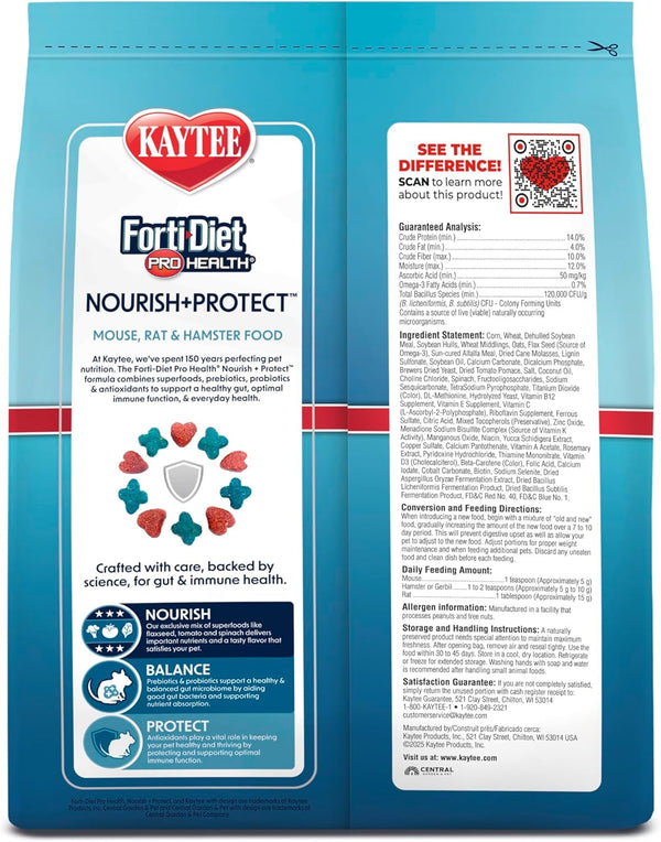 Kaytee Forti Diet Pro Health Small Animal Food for Mouse and Pet Rats, 3-Pound12