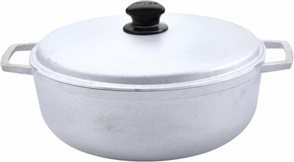 7.5 Quart Traditional Natural Made in Colombia Caldero with Lid for Cooking and Serving,Silver1