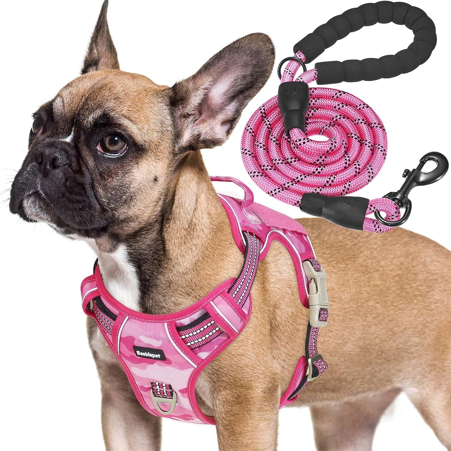 beebiepet-heavy-duty-tactical-dog-harness-for-small-dogs-no-pull-adjustable-pet-harness-reflective-service-training-easy-control-pet-vest-military-k9-working-dog-harnesses-large-brown