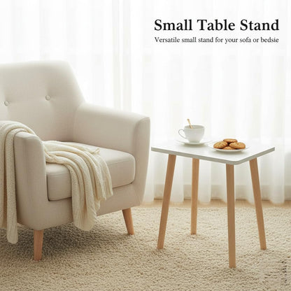Small Side Table, Modern Wood Mini Coffee Table, Easy Assembly Compact End Table for Living Room Bedroom Sofa, Minimalist White Accent Furniture for Small Spaces9