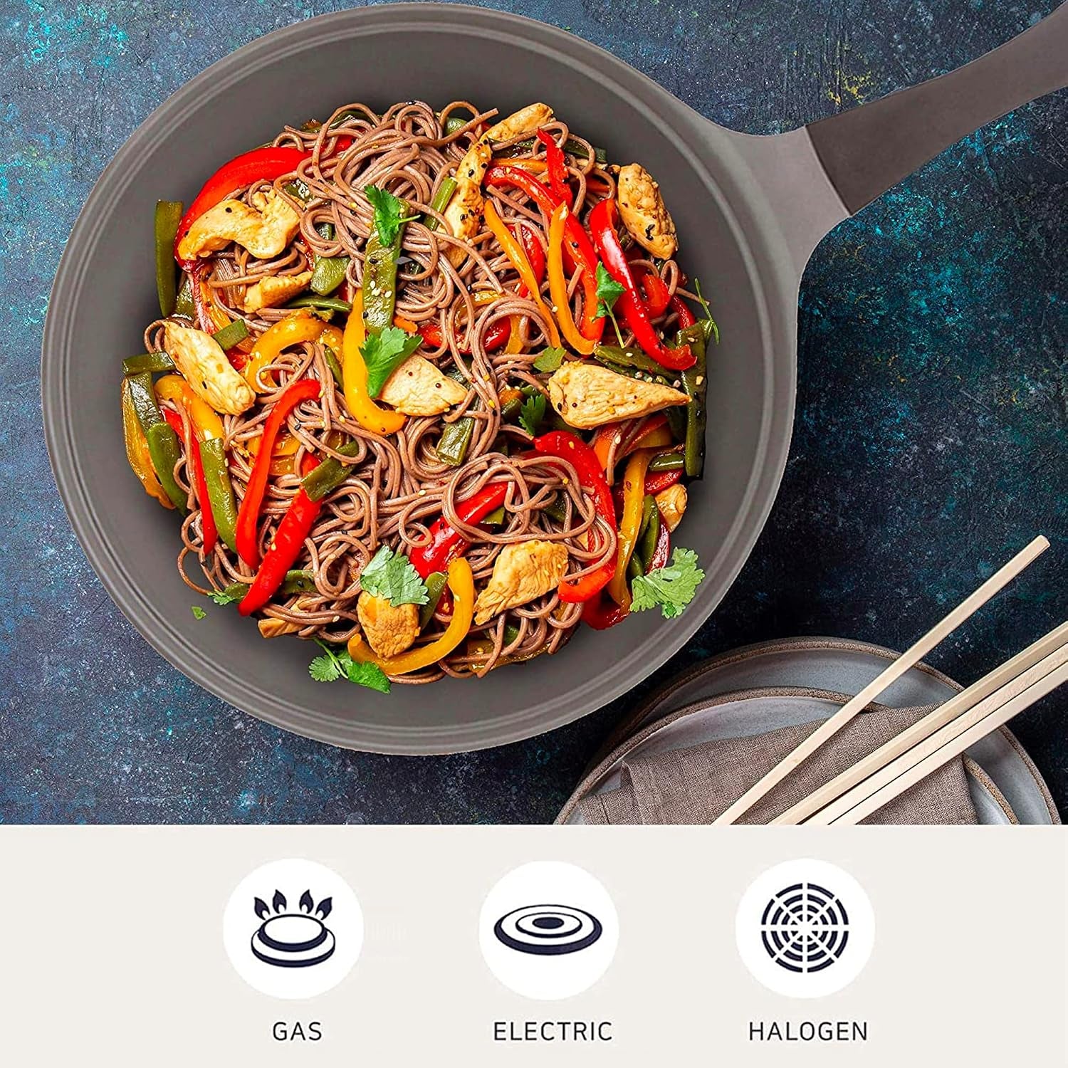 eela-12-non-stick-chefs-wok-with-glass-lid-stir-fry-pan-and-pofa-free-ceramic-coating-for-cooking-saute-vegetables-meat-fish-12-inch-deep-blue-handle-assemble-required