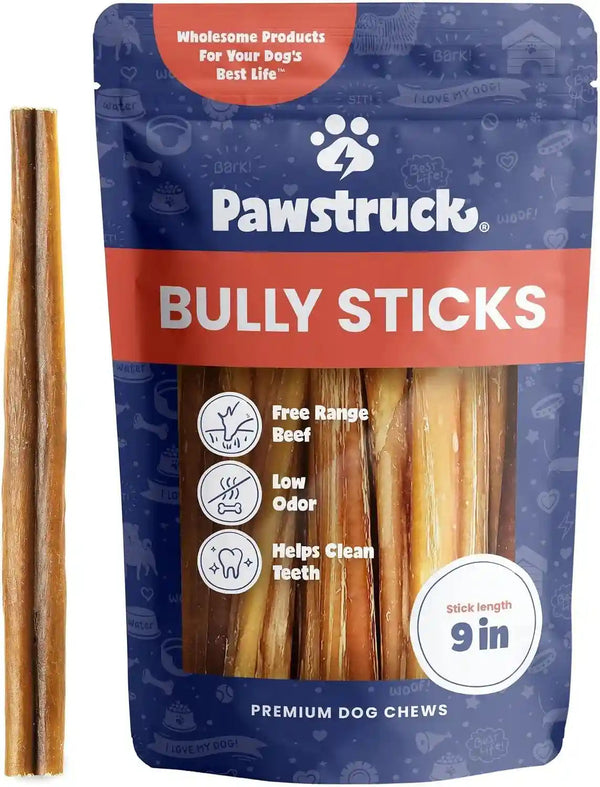Pawstruck Natural 5-8" Bully Sticks for Dogs - Best Long-Lasting, Rawhide-Free, Low Odor Dental Chew Treat - Healthy Single Ingredient, 100% Real Beef - 8 Oz Bag - Packaging May Vary11