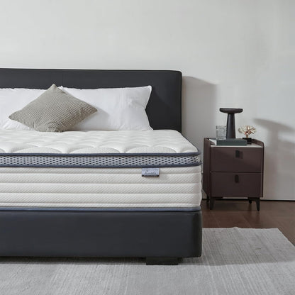 Full Size Mattress - 12 Inch Hybrid Mattress in a Box, Individual Pocket Springs, Medium Firm, Pressure Relief, Breathable Comfort and Durable7