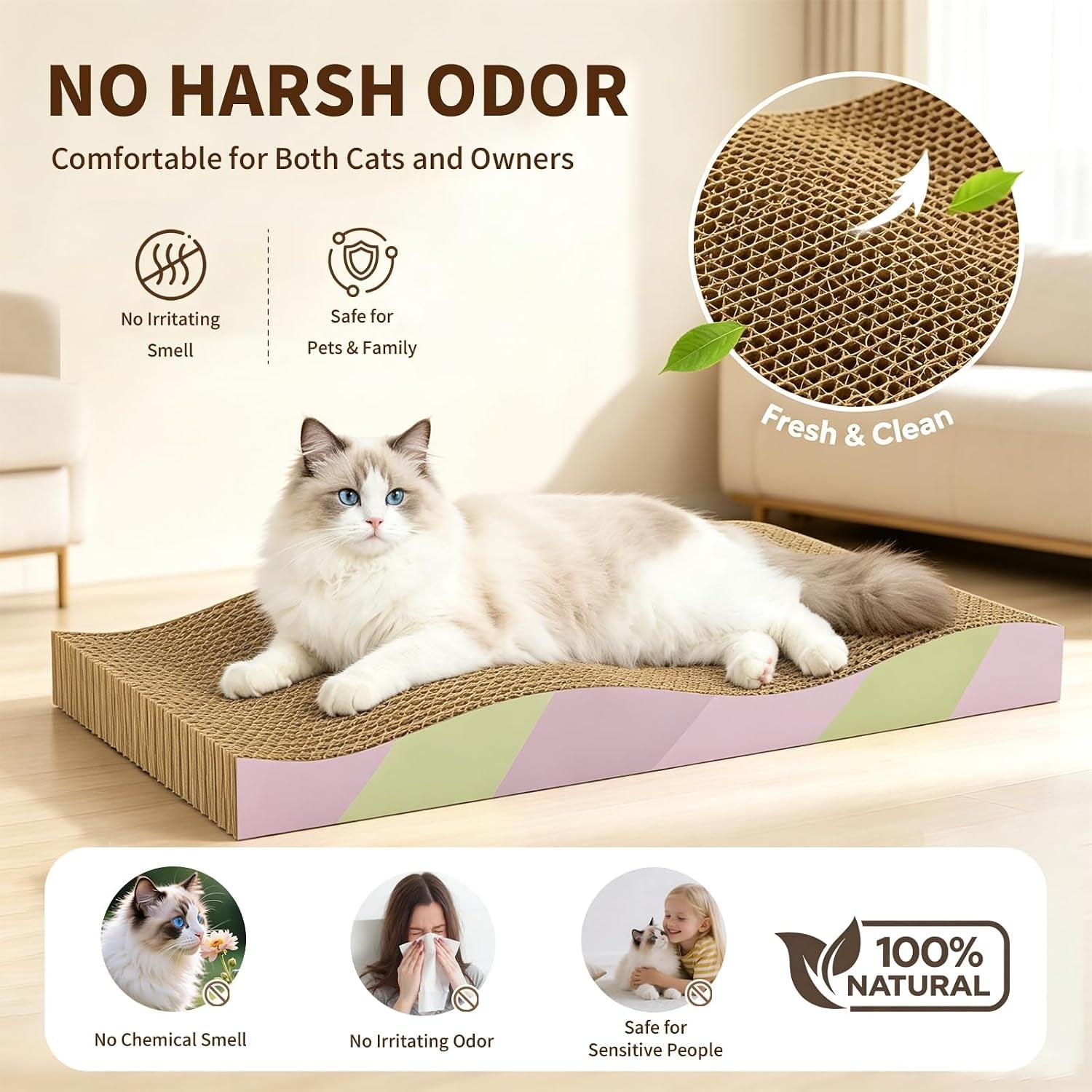 cat-scratching-board-2-pack-reversible-cat-scratcher-pad-large-odor-free-double-sided-use-wave-shape-sturdy-extra-large-custom-corrugated-board-2-count-cat-toys