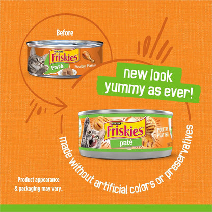 Purina Friskies Wet Cat Food Pate, Poultry Platter - (Pack of 24) 5.5 Oz. Cans2