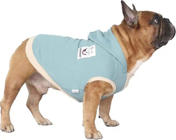 Ichoue French Bulldog Frenchie Clothes Hoodies for Dogs Pug English Boston Terrier Bully Pitbull Corgi Sweatshirt Sweater Clothing - Khaki/Xlarge19