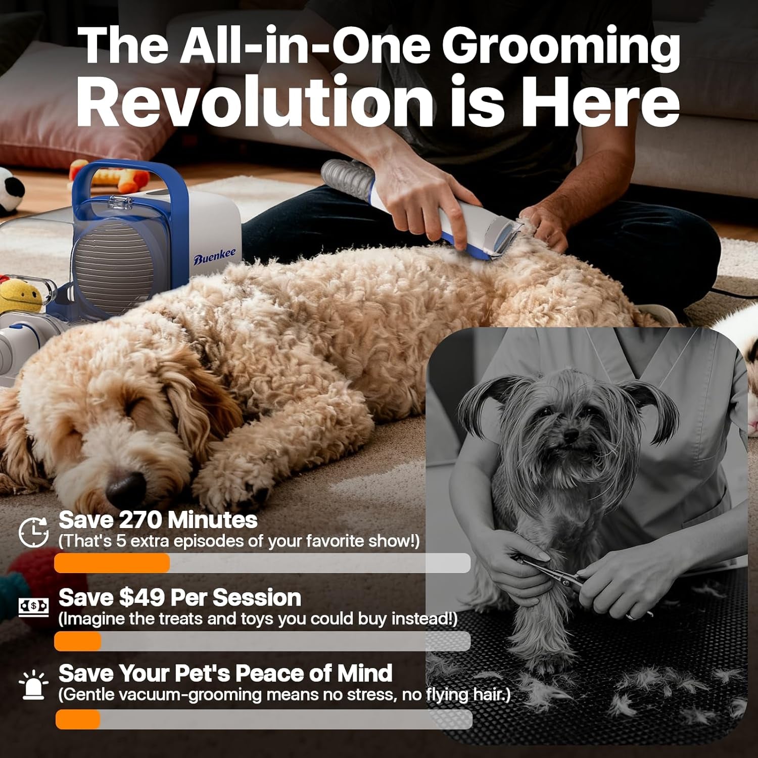 buenkee-dog-grooming-vacuum-kit-15000pa-clipper-shedding-brush-2l-white-brush-trim-and-deshed-at-home-with-less-flying-fur-mess-control-suction-and-fewer-emptying-breaks-during-longer-sessions