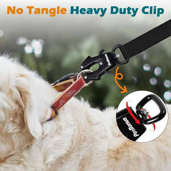 Petbonus 2 Pcs Frog Clip Dog Leash Clasp, Quick Release Metal Carabiner | 360 Degree Swivel, Heavy Duty, Safety Clip for Linking Pet Collar Dog Harness, Secure Dog Lead Hook3