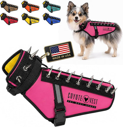 Coyotevest Dog Harness, Stab-Resistant Coyote Vest, Small, Neon Pink | Reflective Stab-Resistant Vest Helps Protect Small Dogs from Coyotes, Aggressive Dogs and Birds of Prey, Made in the USA19
