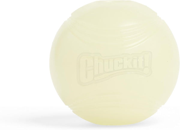 Chuckit! Glow in the Dark Bouncy Balls - Ball for Dogs, Chuckit Dog Toy, Max Glow Balls - Medium, 2.5 Inch Pack of 216