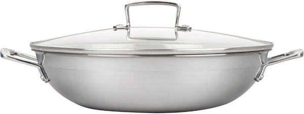 Le Creuset Stainless Steel Classic 3-Ply Wok with Glass Lid, 4.5Qt4