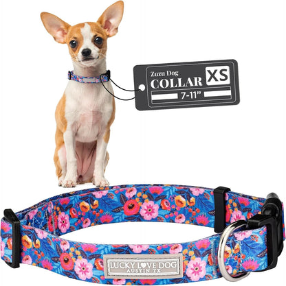 Lucky Love Dog - Easy Click Buckle Dog Collar with Leash Set Combo, Durable & Comfortable for Male & Female Dogs, Pet Collar for Medium Dogs, Secure Fit - Blackbird Combo, Medium100