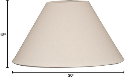 Coolie Empire Hardback Lamp Shade, HB-607-20LNEG, Linen Eggshell, 7 X 20 X 122